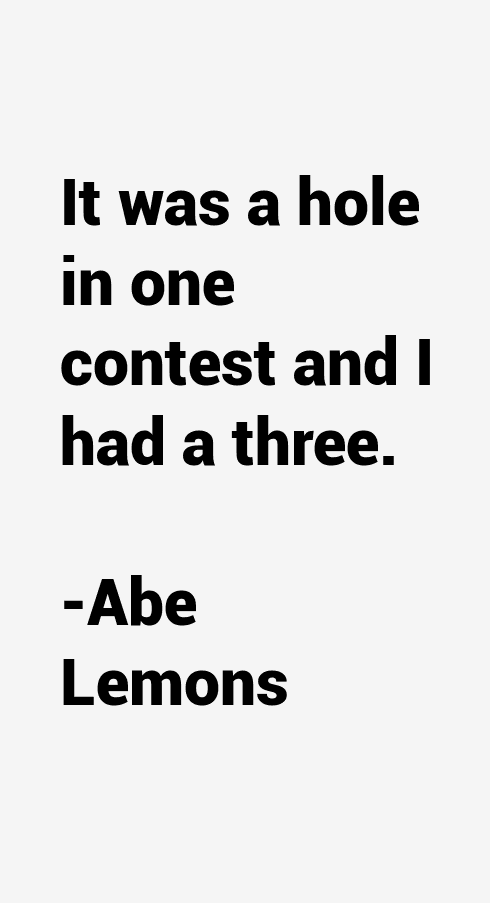 Abe Lemons Quotes