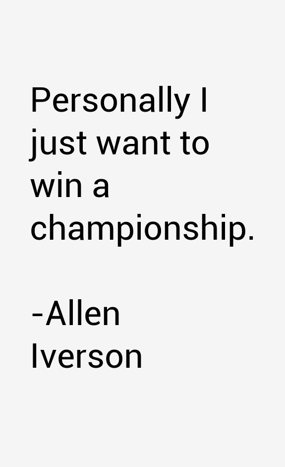 Allen Iverson Quotes