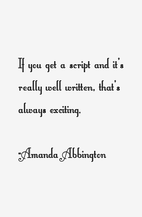 Amanda Abbington Quotes