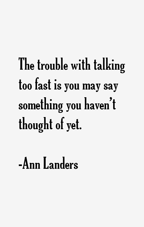 Ann Landers Quotes