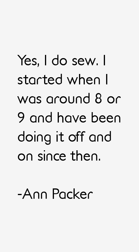 Ann Packer Quotes
