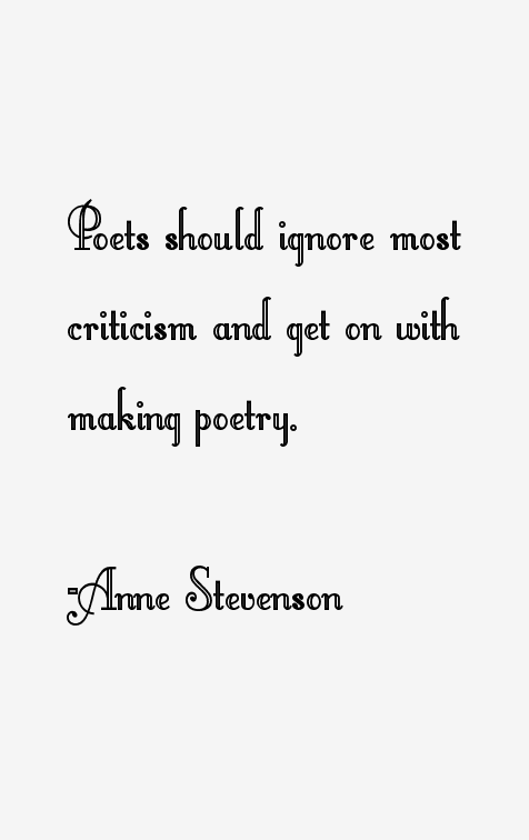 Anne Stevenson Quotes