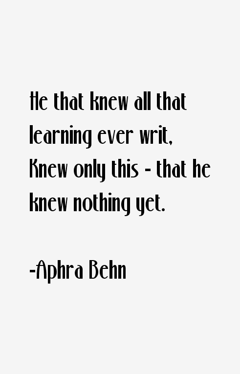 Aphra Behn Quotes