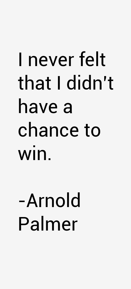 Arnold Palmer Quotes
