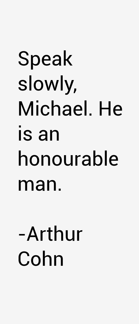 Arthur Cohn Quotes
