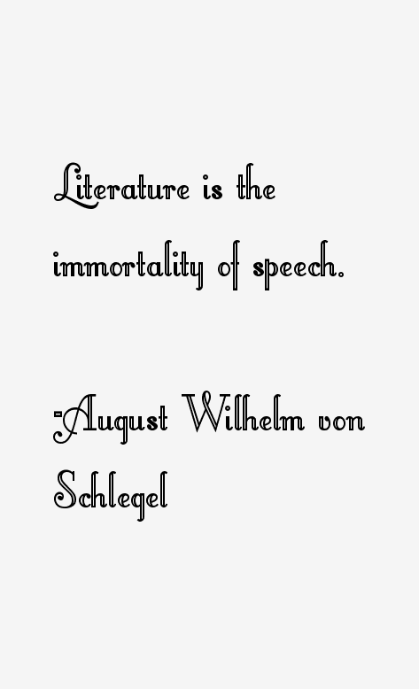 August Wilhelm von Schlegel Quotes