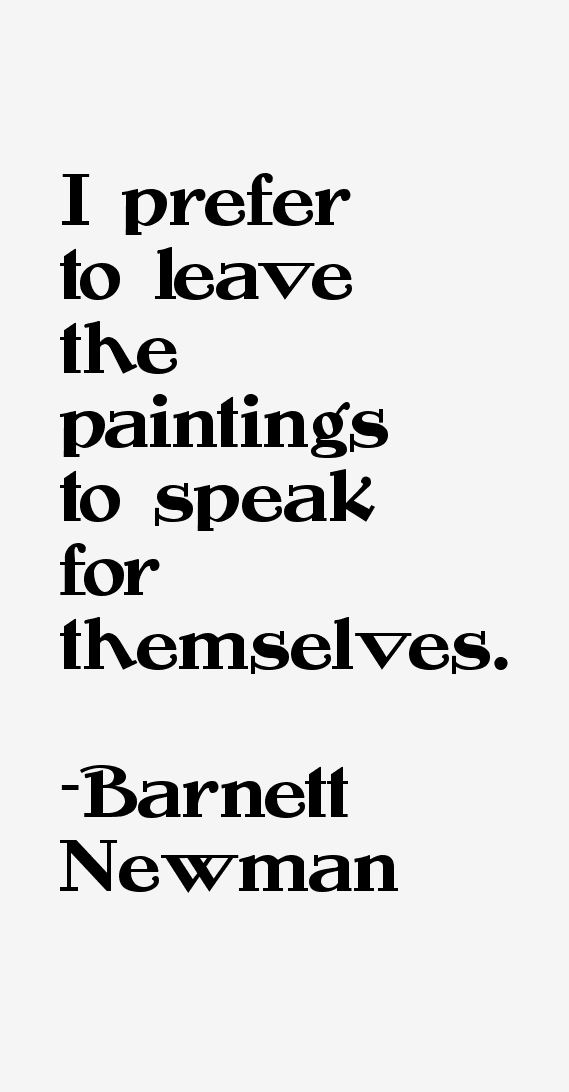 Barnett Newman Quotes