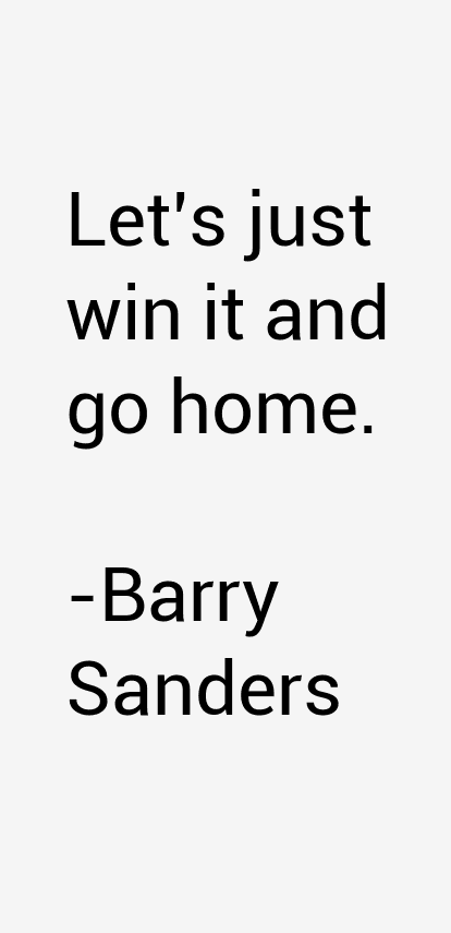 Barry Sanders Quotes