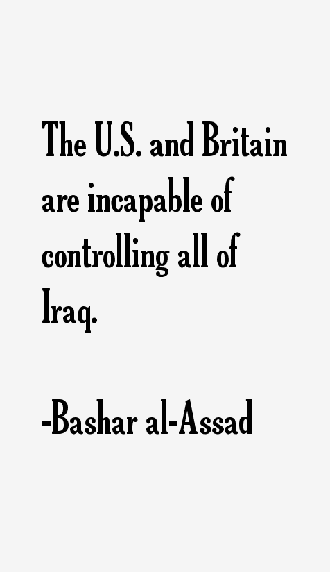 Bashar al-Assad Quotes