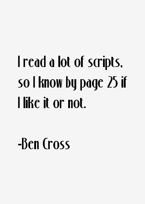 Ben Cross Quotes