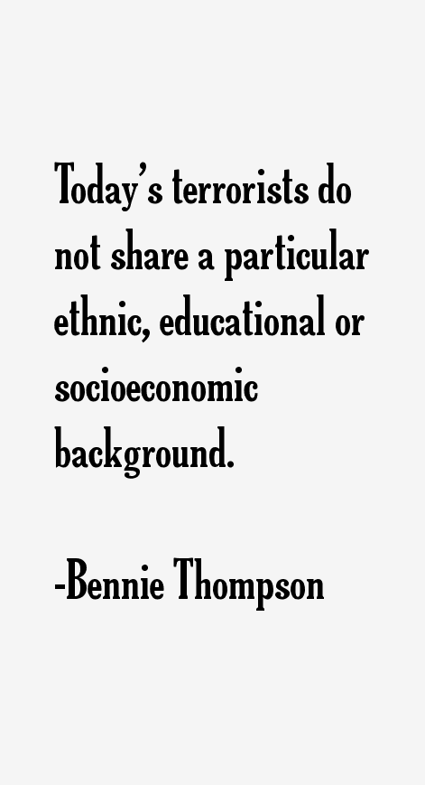 Bennie Thompson Quotes
