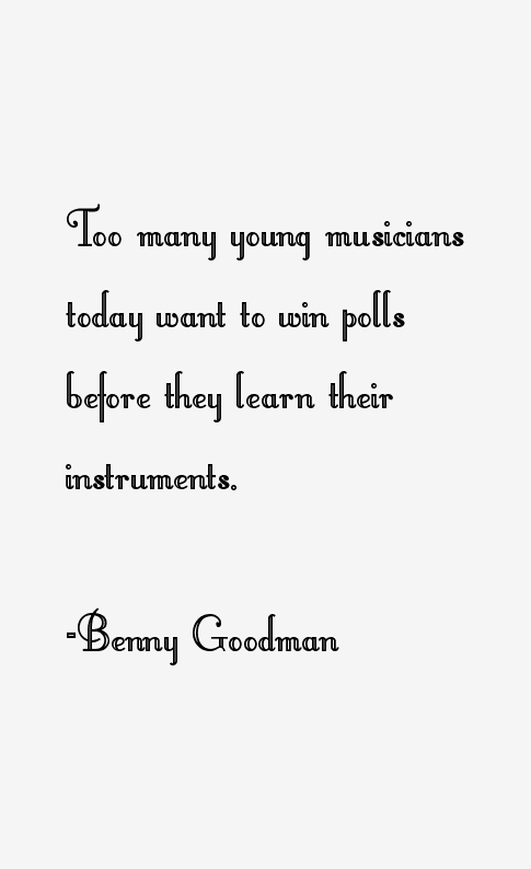 Benny Goodman Quotes
