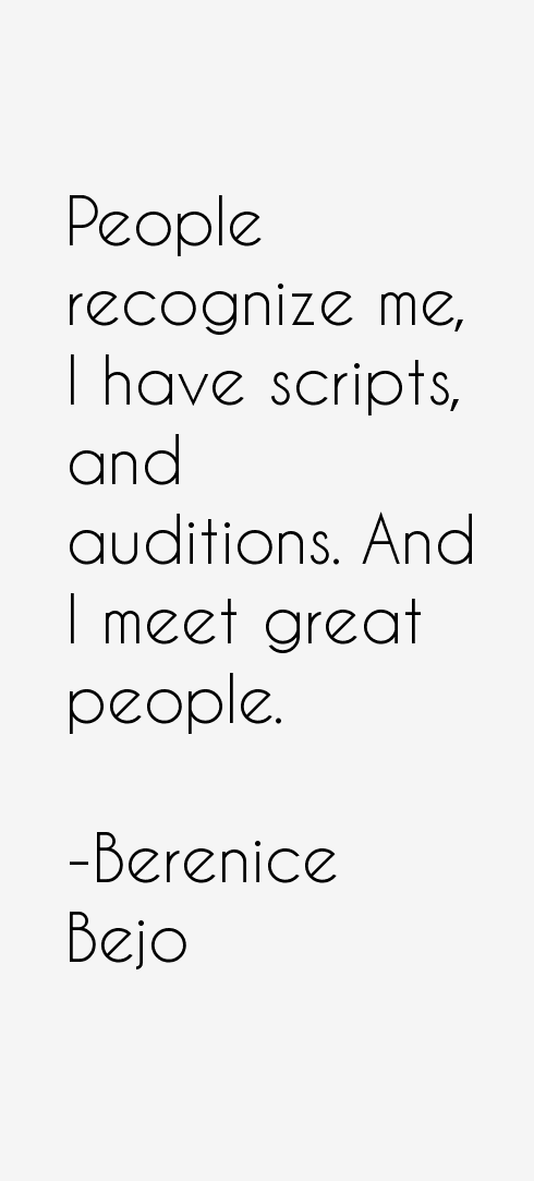 Berenice Bejo Quotes