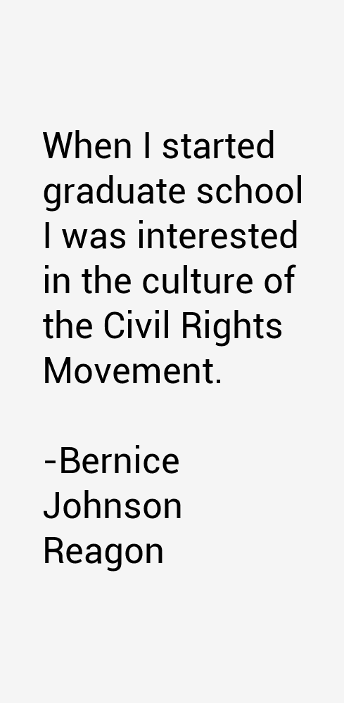 Bernice Johnson Reagon Quotes