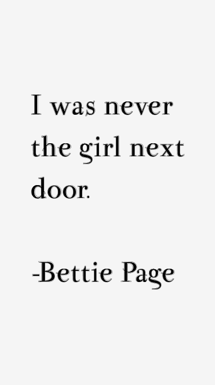 Bettie Page Quotes