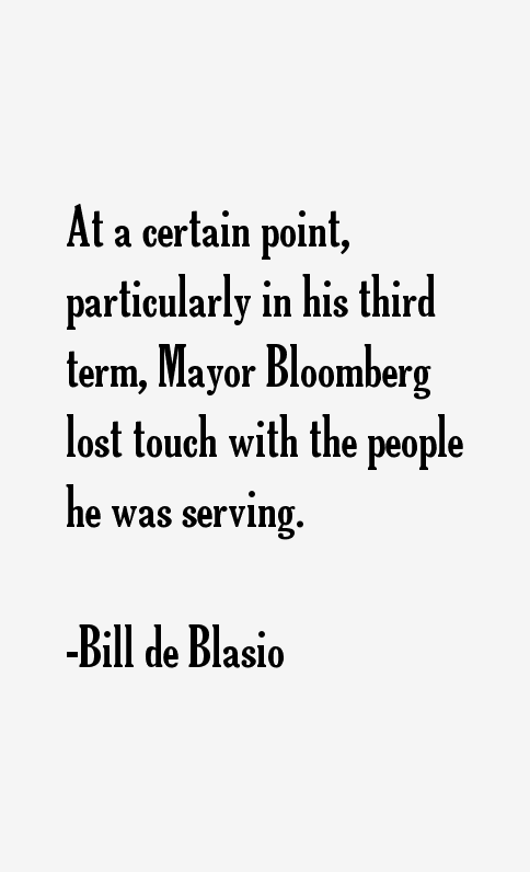 Bill de Blasio Quotes