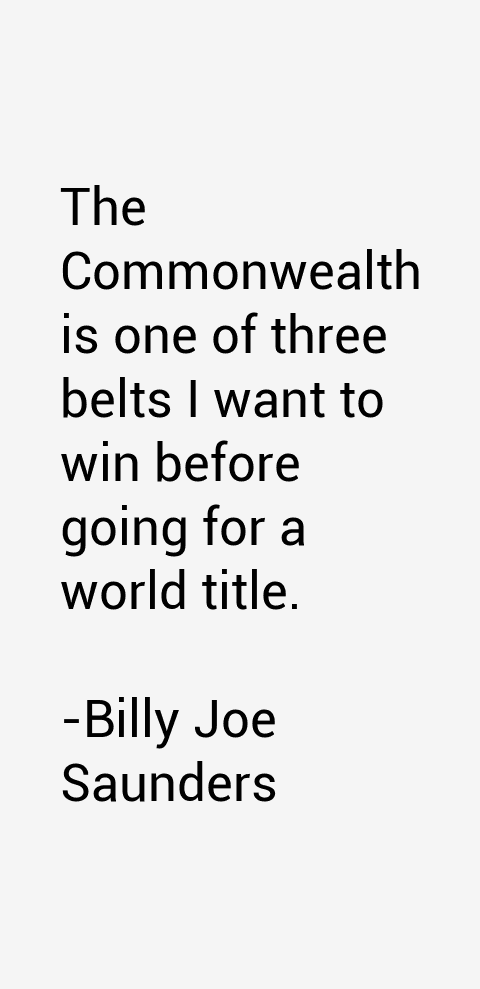 Billy Joe Saunders Quotes