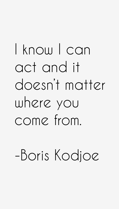 Boris Kodjoe Quotes
