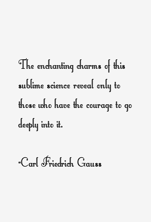 Carl Friedrich Gauss Quotes