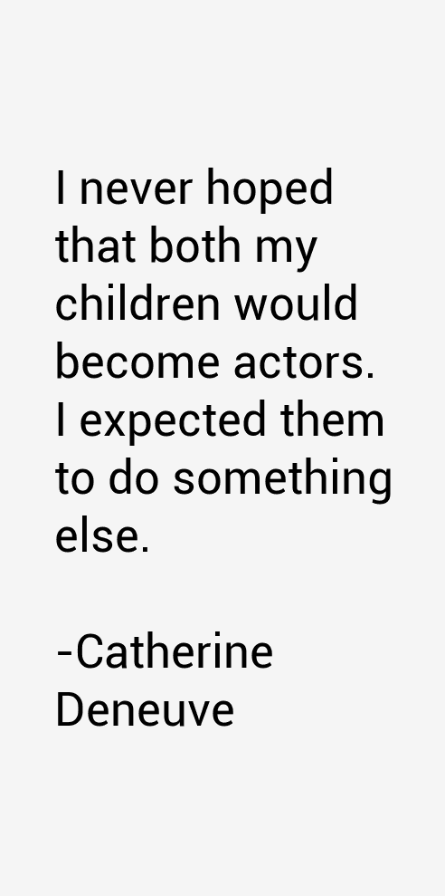 Catherine Deneuve Quotes