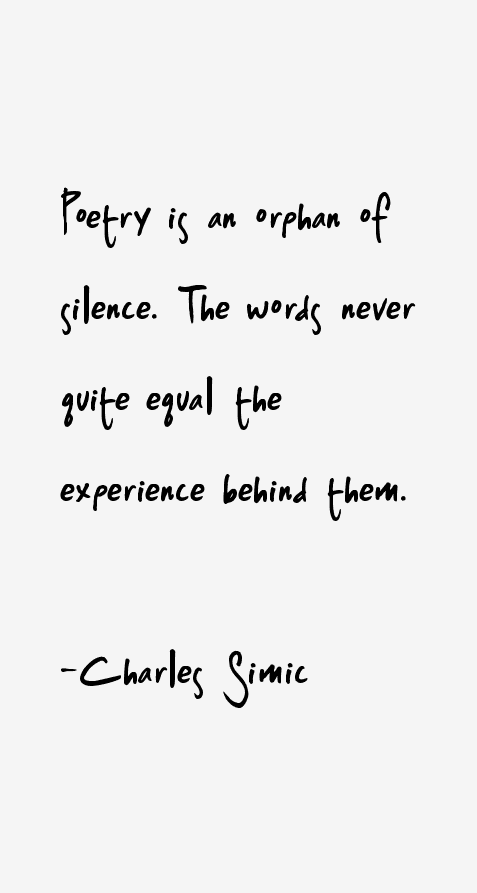 Charles Simic Quotes