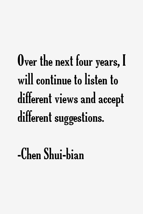 Chen Shui-bian Quotes