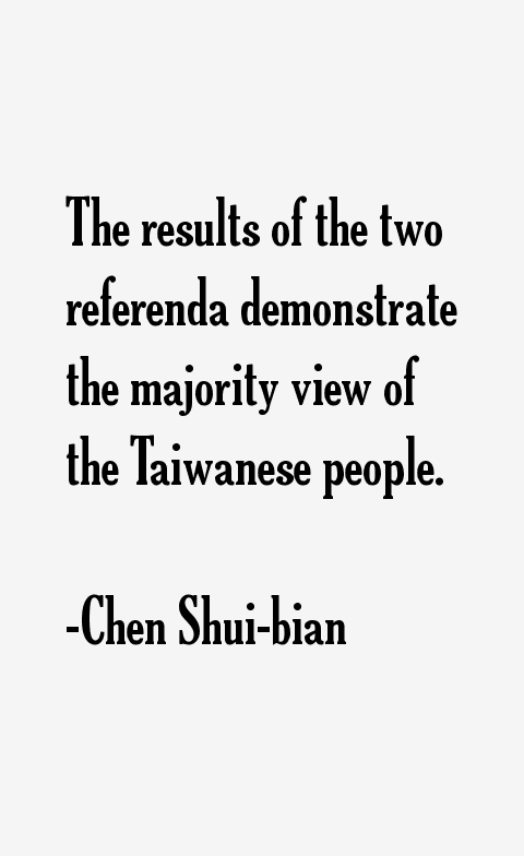 Chen Shui-bian Quotes