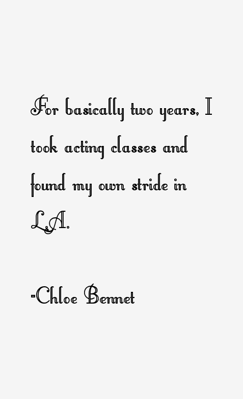 Chloe Bennet Quotes
