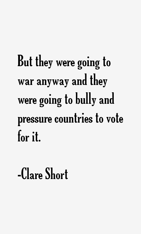 Clare Short Quotes
