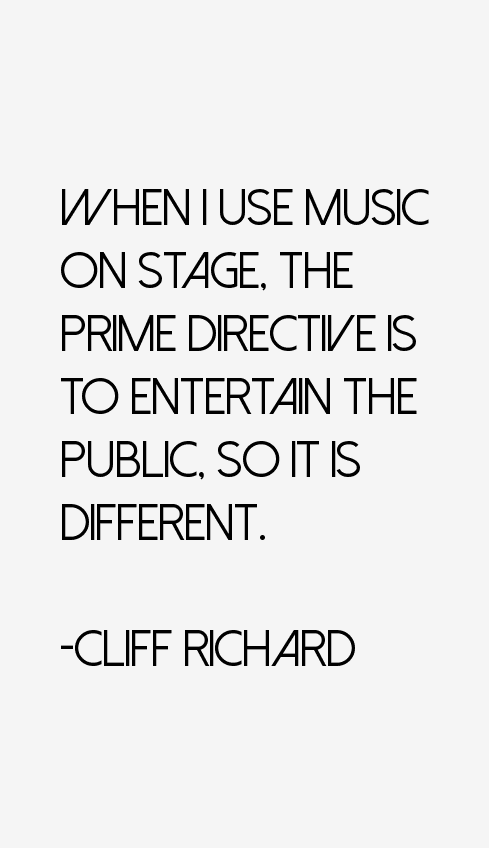 Cliff Richard Quotes