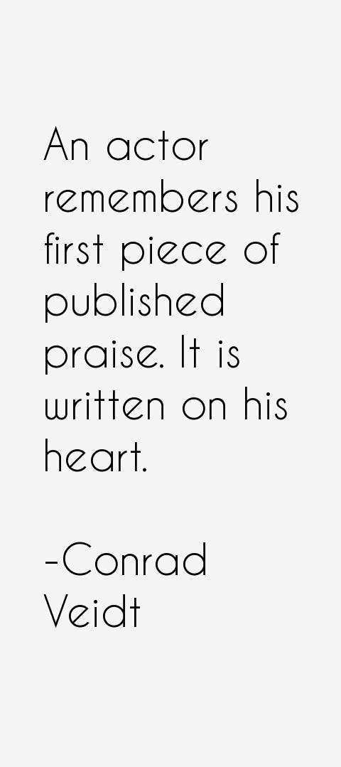 Conrad Veidt Quotes