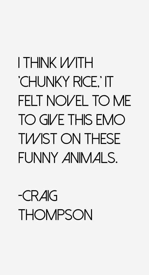 Craig Thompson Quotes