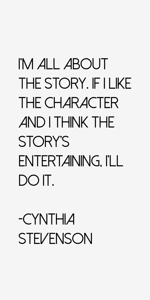 Cynthia Stevenson Quotes