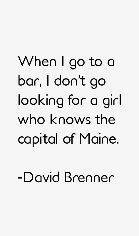 David Brenner Quotes