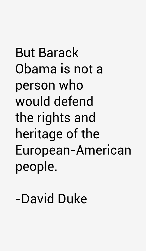 David Duke Quotes