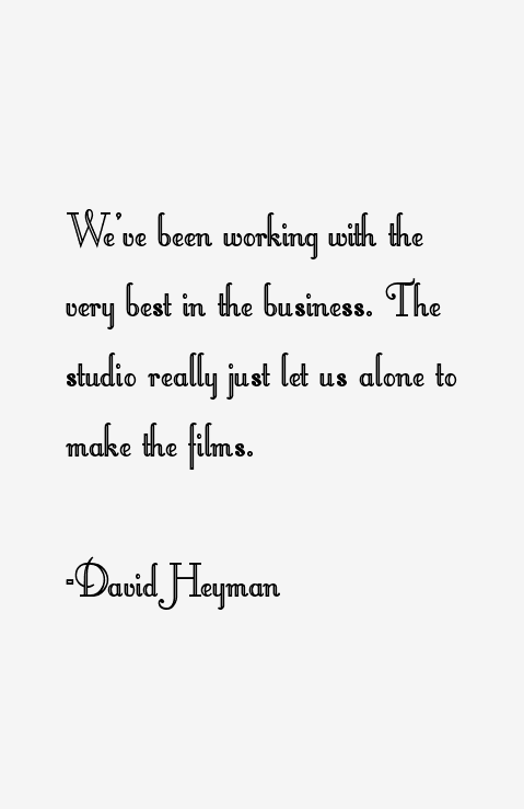 David Heyman Quotes