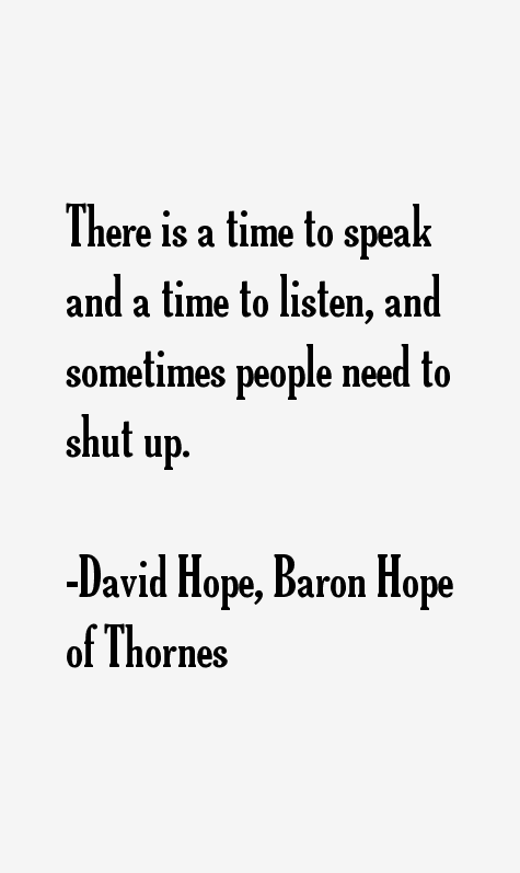 David Hope, Baron Hope of Thornes Quotes