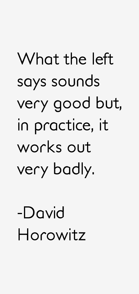 David Horowitz Quotes