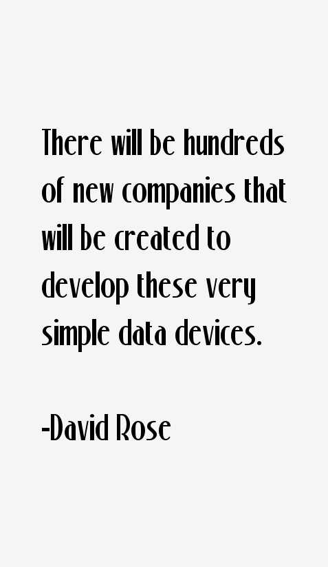David Rose Quotes