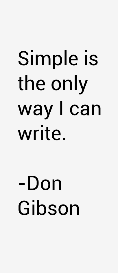 Don Gibson Quotes