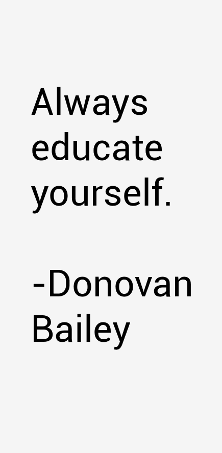 Donovan Bailey Quotes
