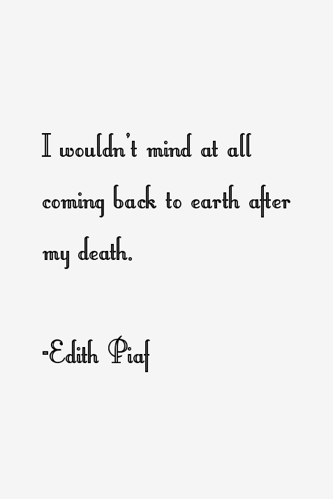 Edith Piaf Quotes