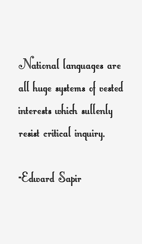 Edward Sapir Quotes