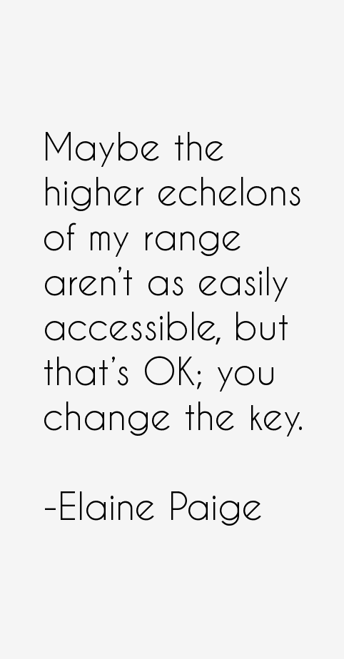 Elaine Paige Quotes