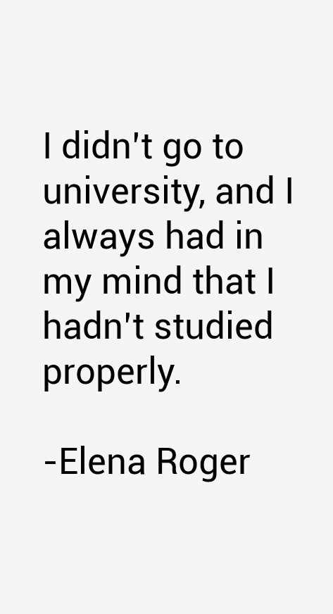 Elena Roger Quotes