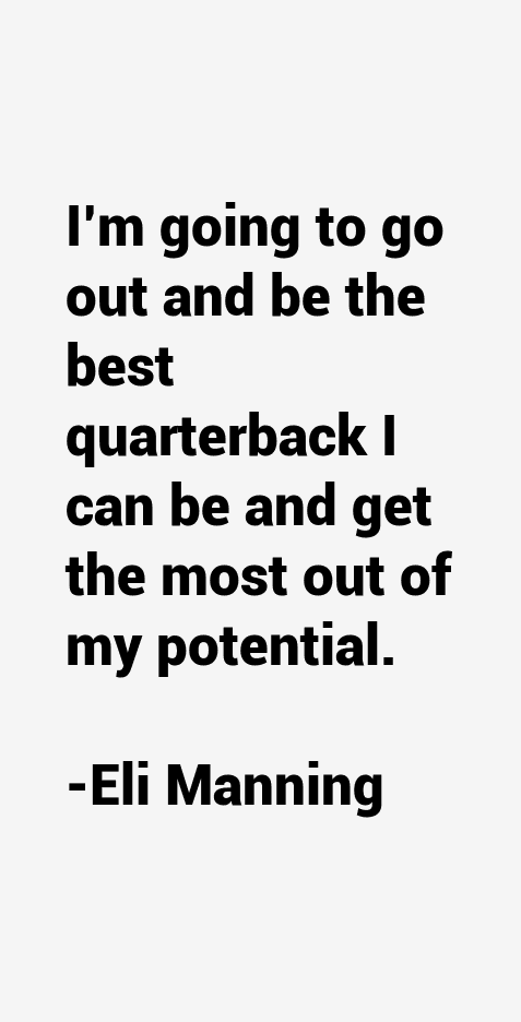 Eli Manning Quotes