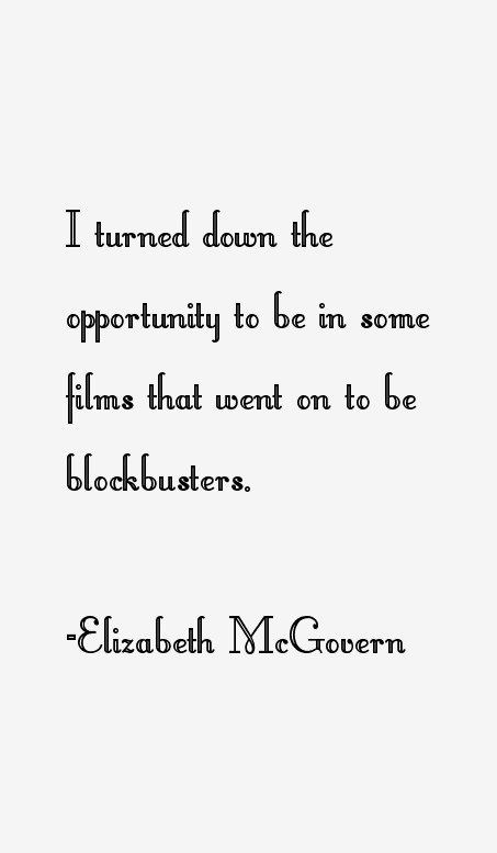 Elizabeth McGovern Quotes