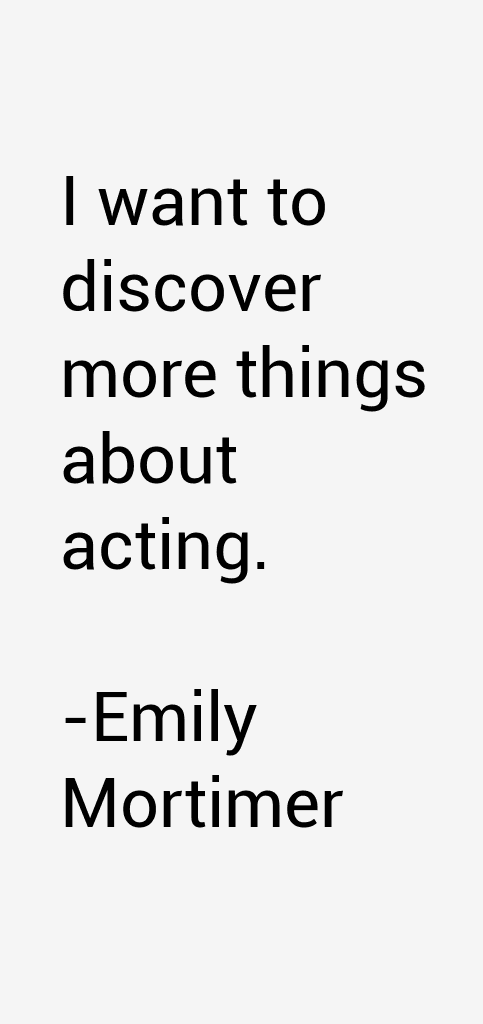 Emily Mortimer Quotes