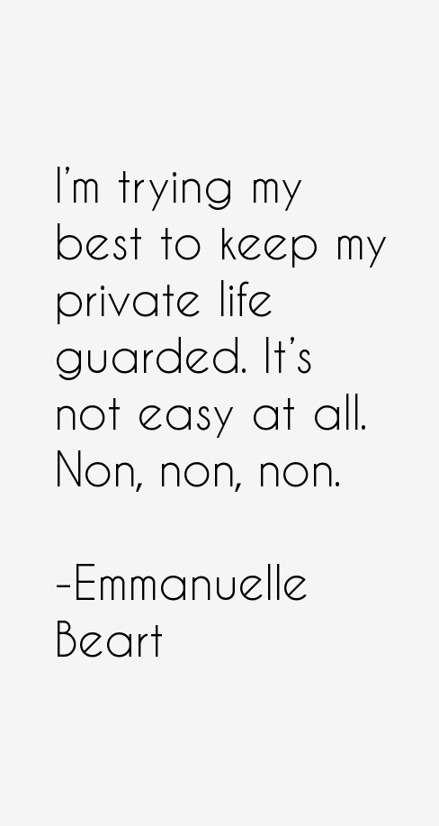 Emmanuelle Beart Quotes