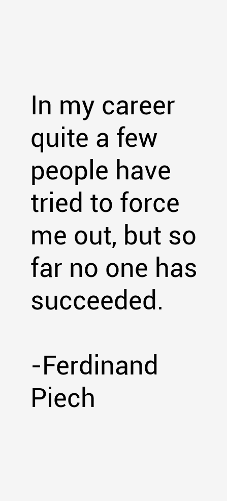 Ferdinand Piech Quotes